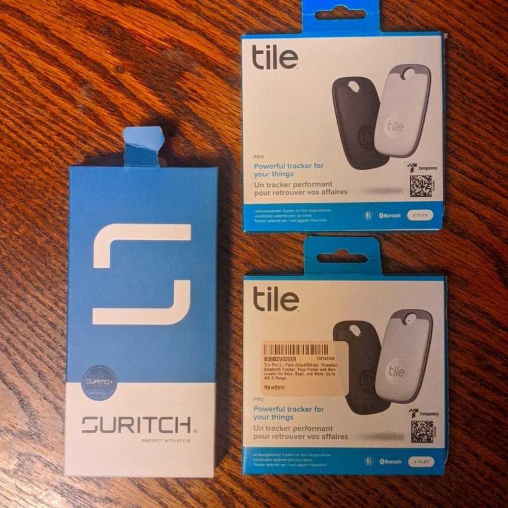 NEW Tile Pro Tracker x 4 with Suritch Case